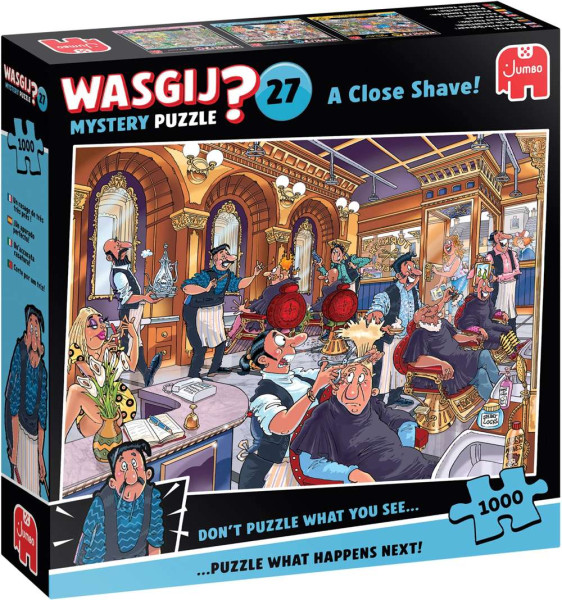 Fundgrube - Wasgij Puzzle - Mystery - A close shave - 1000 Teile - defekte Verpackung