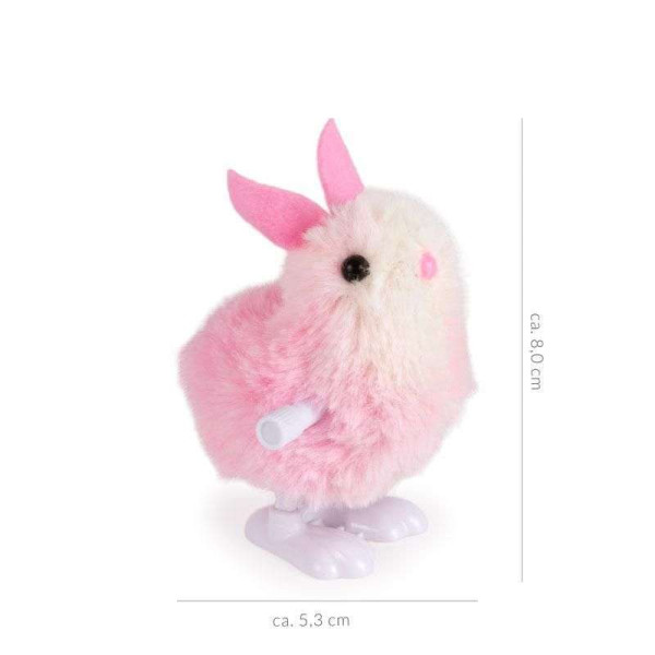 flauschig bunter Aufzieh-Hase
