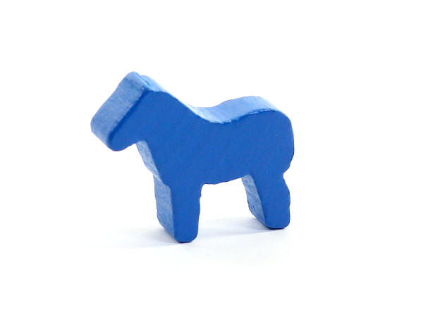 Spielfigur Pferd Blau
