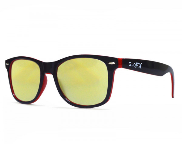 Regenbogenbrille Effektbrille - Ultimate Rot Gold - GloFX