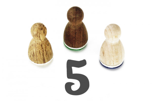 Ministempel Zahl - 5