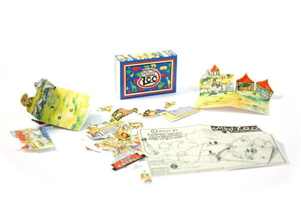 Mini-Bastelbogen in Zündholzschachtel - Zoo