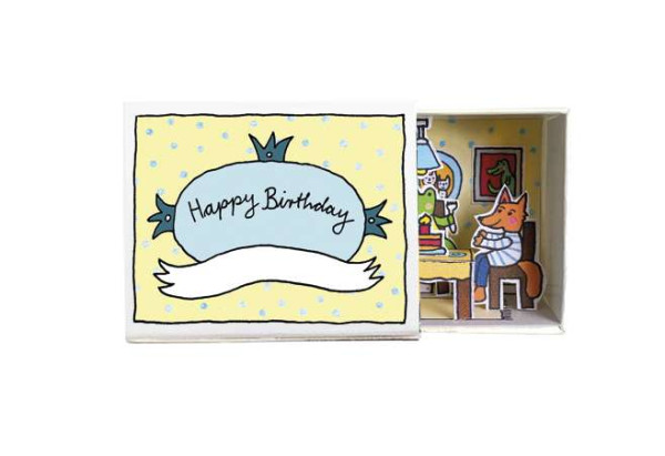 Streichholz-Bastelwelt - Geburtstagstafel