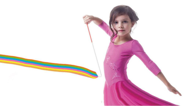 Rhythmikband Regenbogen - rainbow Dancer Ribbon Wand