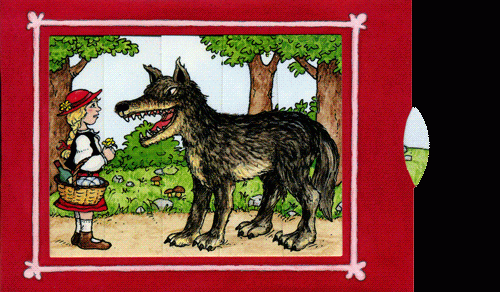 Lebende Karte - Rotkäppchen und Wolf