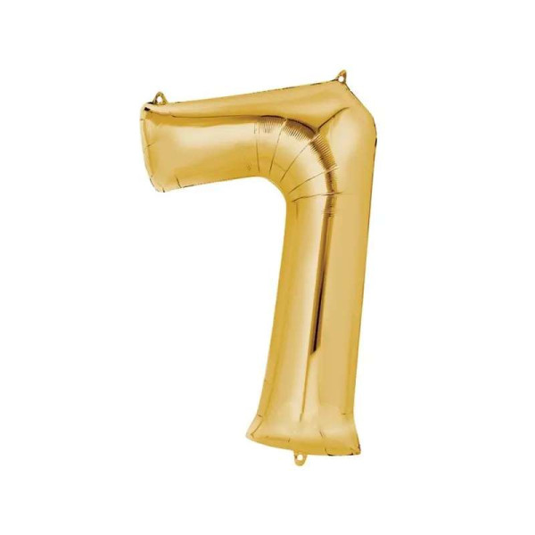 Folienballon Gold - Zahl 7 - Grösse 86 cm