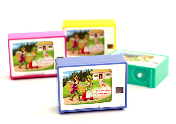 Klick-Fernseher aus Kunststoff - Nostalgie TV - Ostern