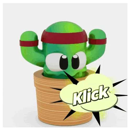 Woobly Sammelfigur - Klicker Kaktus Muskel-John