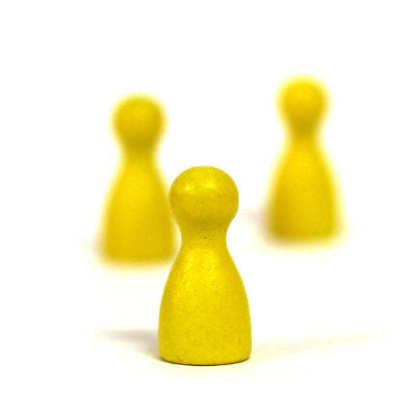 Spielfiguren Holz - Halmakegel - gelb - 24mm