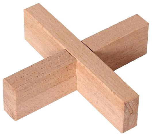 Drehkreuz Holz - einfach - Puzzle