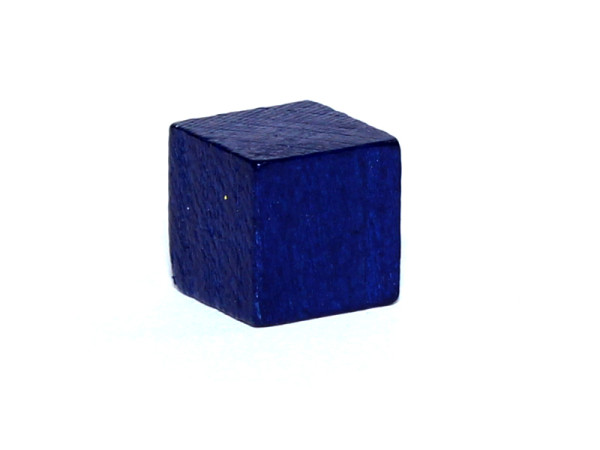 Spielfigur Holzwürfel blanko 1cm - Dunkelblau