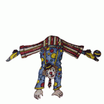 Bastelbogen DIN A4 - Handstand Clown