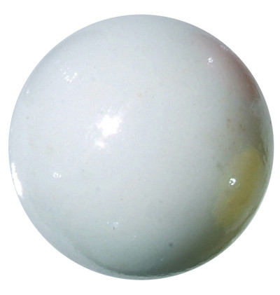 Glasmurmel 14-17mm - White Pearl