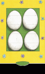 Lebende Karte 4 Ostereier