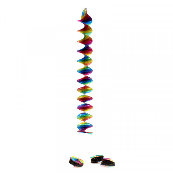 Aluminium Spiralen regenbogenfarbig - Set mit 4 Stück