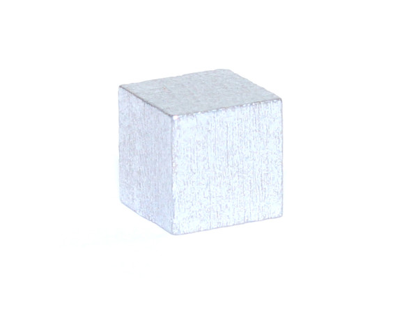Spielfigur Holzwürfel blanko 1cm - Silber