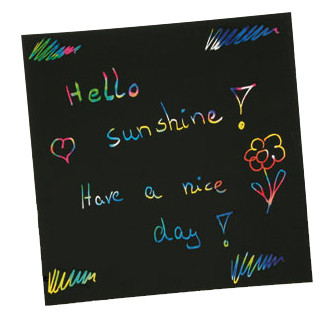 Kratzpapier für Kratzbilder - Regenbogenfarbig