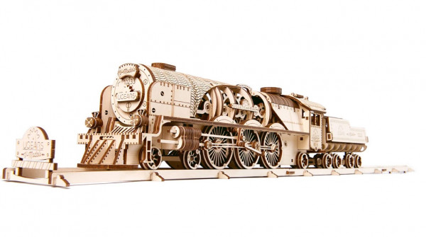 Ugears - mechanischer Holzbausatz - V-Express Dampflok