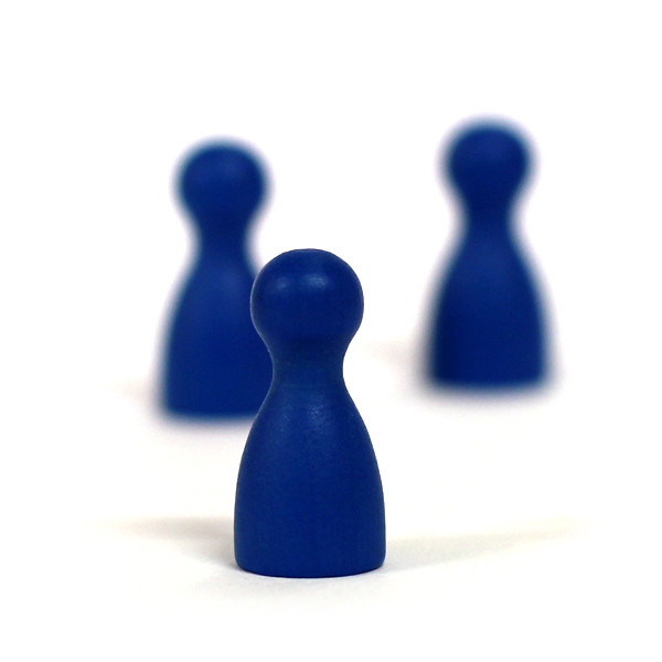 Spielfiguren Holz - Halmakegel - blau - 24mm