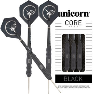 Dartpfeile Unicorn Core Plus Win - Black Brass 22g