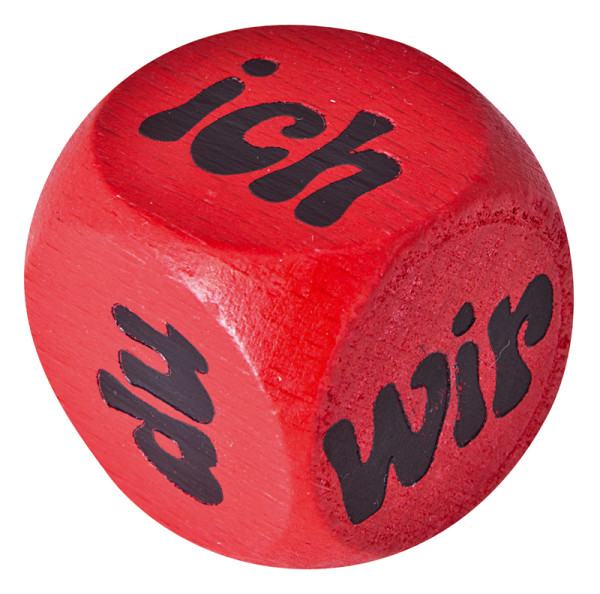 Entscheidungswürfel aus Holz - Wer?