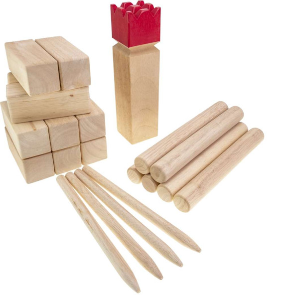 skandinavisches KUBB - mit rotem König