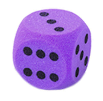 Schaumstoff Würfel 7cm - violett