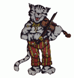 Bastelbogen DIN A5 - Katze mit Geige