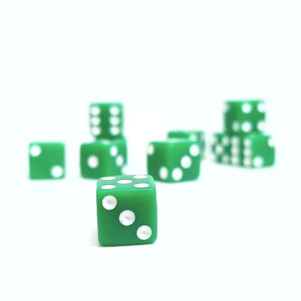 Kleiner Würfel 8mm - grün (1 Stk)