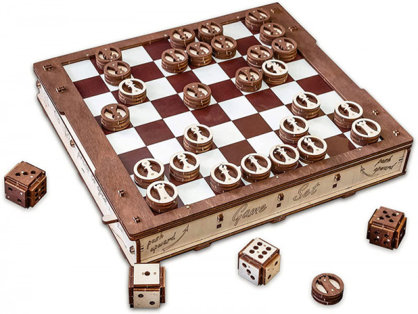 Spiele Set Schach, Dame, Battle - Puzzle