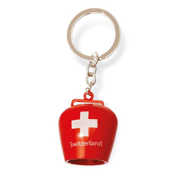 Schlüsselanhänger Glocke mit CH-Kreuz