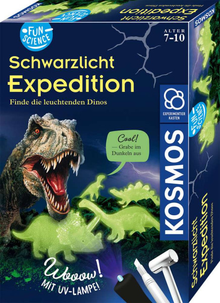 Schwarzlicht-Expedition - finde die leuchtenden Dinos