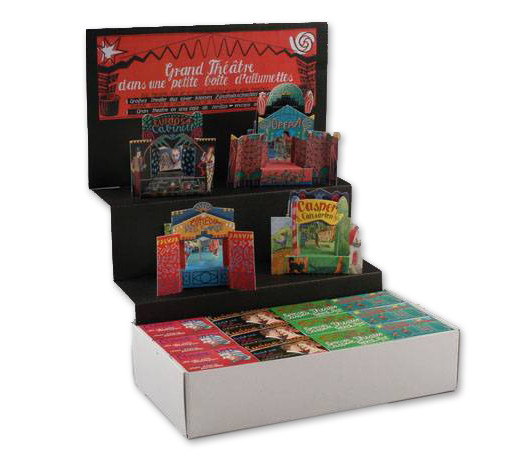 Mini-Bastelbogen in Zündholzschachtel - Theater