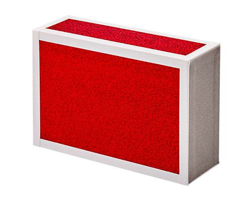 Cigarbox Glitter - rot - mit weissem Gewebeband