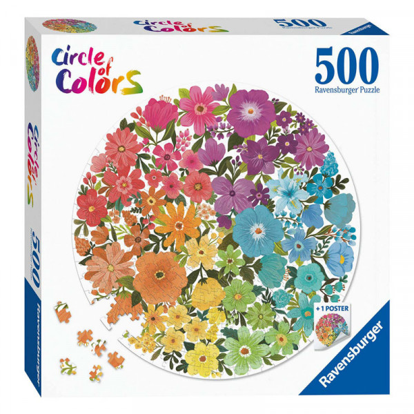 Circle of colors - Flowers - rundes Puzzle mit 500 Teilen