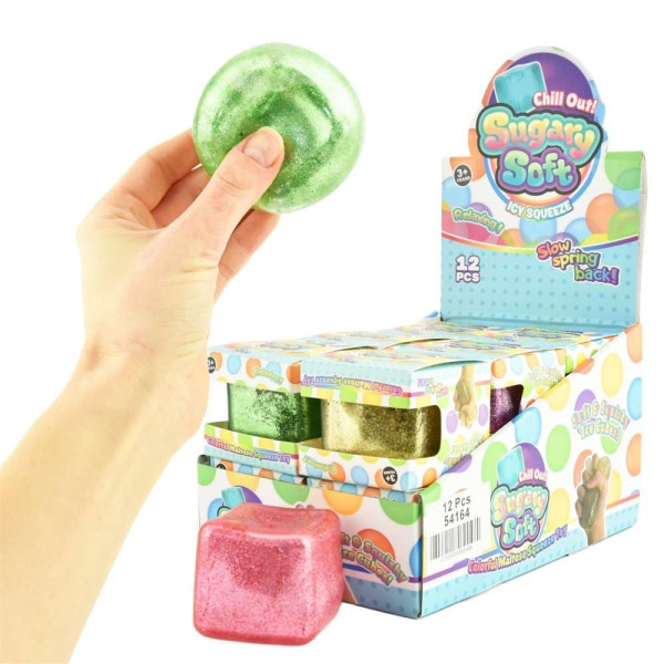 Squeeze Cube - Glitzer Würfel aus Maltose