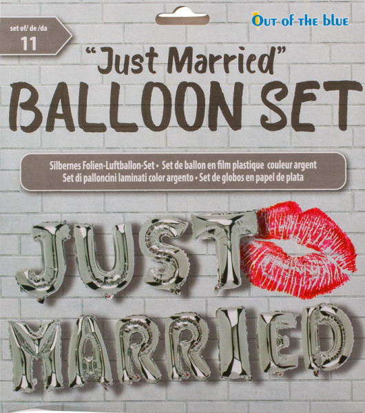 Folien-Luftballon Set - Just married