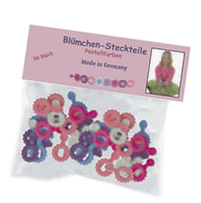 Blumen-Steckteile Pastell - Beutel mit 50 Stk