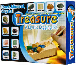 Ausgrabungsset mit 5 Halbedelsteinen