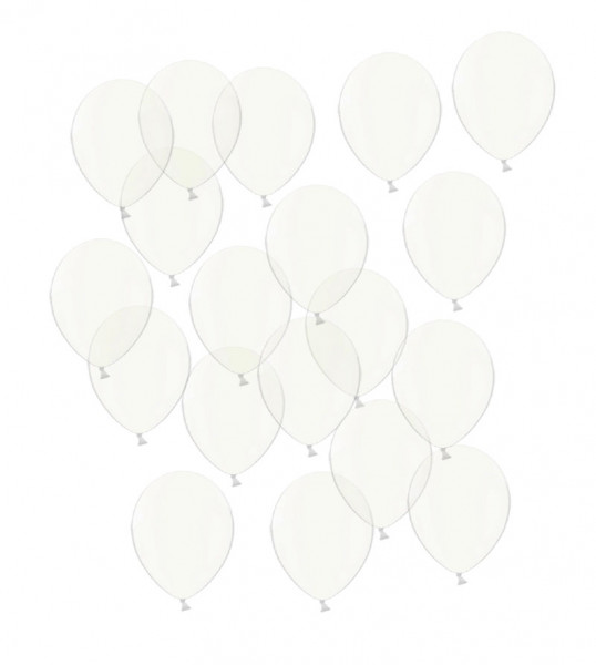 Deko Luftballons 30cm transparent - Set mit 100 Stück