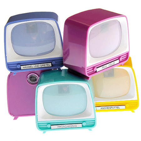 Mini Nostalgie Fernseher mit Gucker und Märchenbildern zum Durchklicken