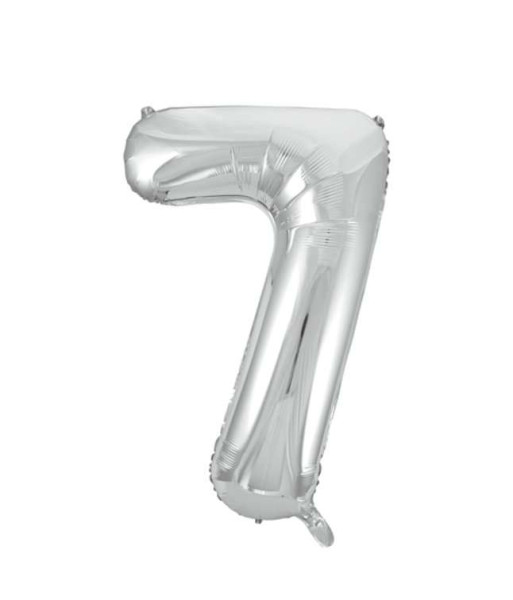Folienballon Silber - Zahl 7 - Grösse 86cm