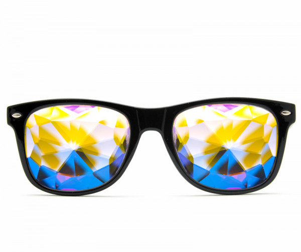 Kaleidoskop Brille - Ultimate Schwarz - Rainbow - GloFX