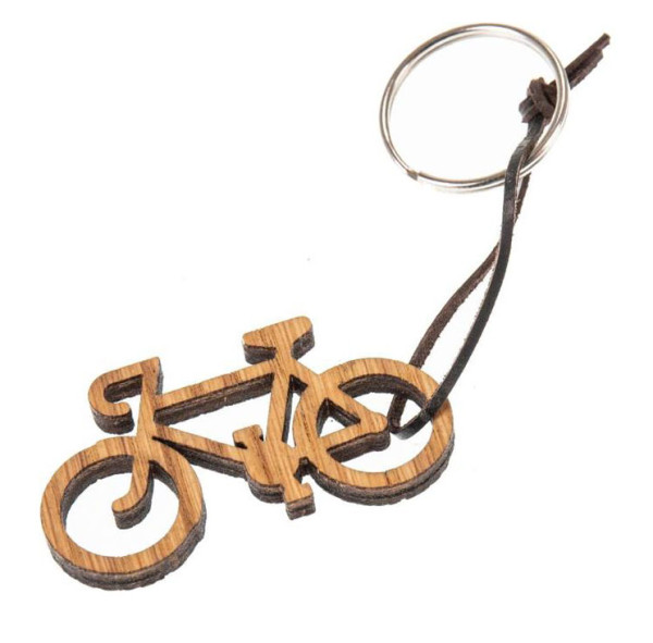 Schlüsselanhänger aus Holz - Fahrrad