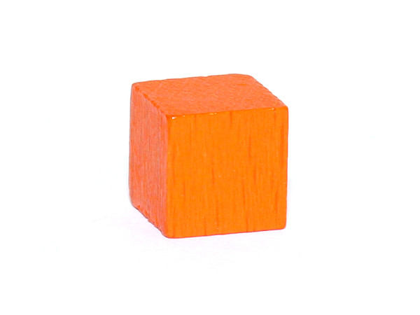 Spielfigur Holzwürfel blanko 1cm - Orange