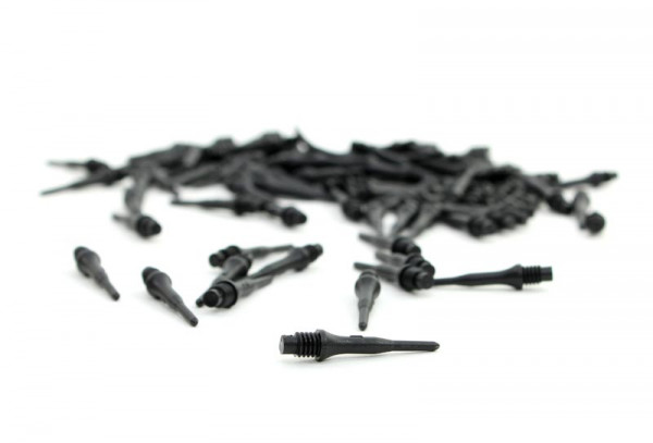 Soft Dart Ersatzspitzen - Keypoint Spitzen 100er Pack - schwarz