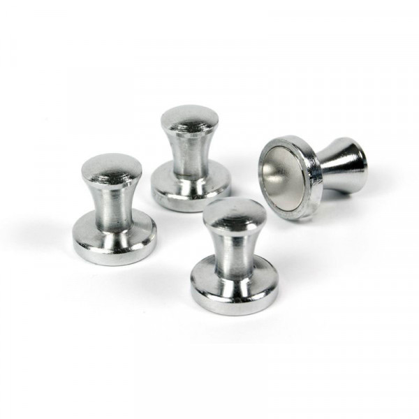 Superstarke Magnete MINI-MAX 4er Set silber