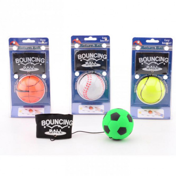 Returnball Wurf- & Fangball - Ball mit Gummischnur für das Handgelenk