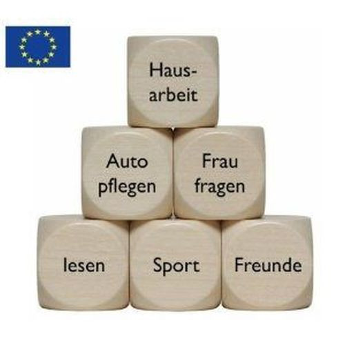 Männer Würfel 30mm - Holz - Was tun Würfel