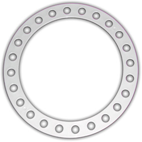 Wind Ring - dicker Jonglierring perforiert - weiss